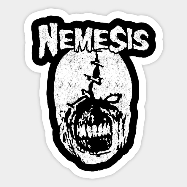 Nemesfits - Distressed Sticker by demonigote